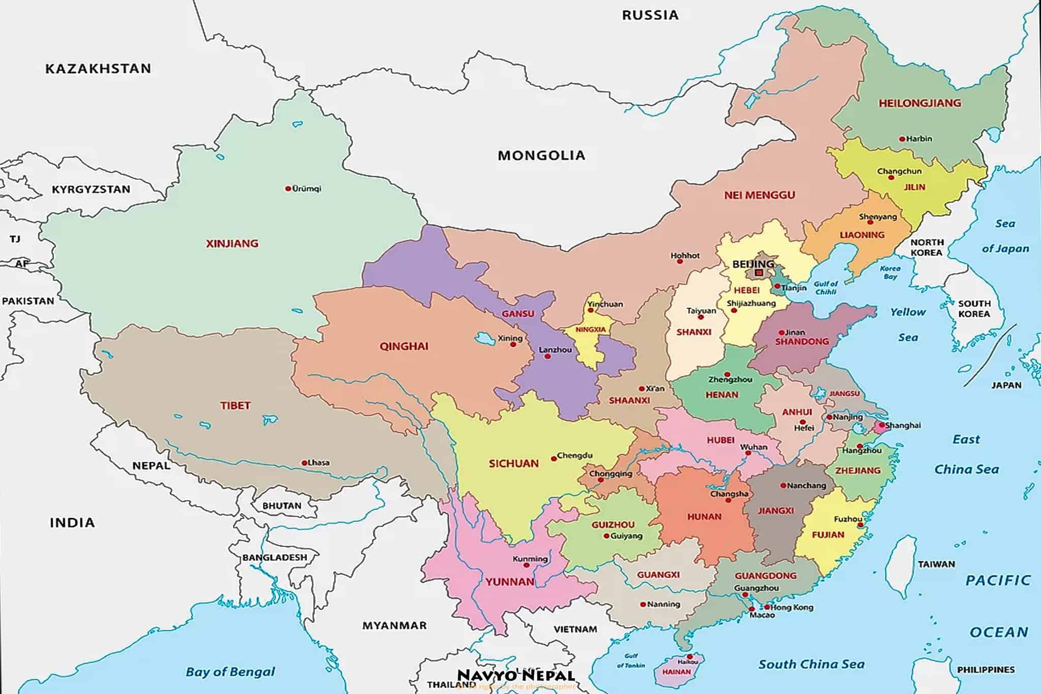 Guida-viaggi-cina-mappa