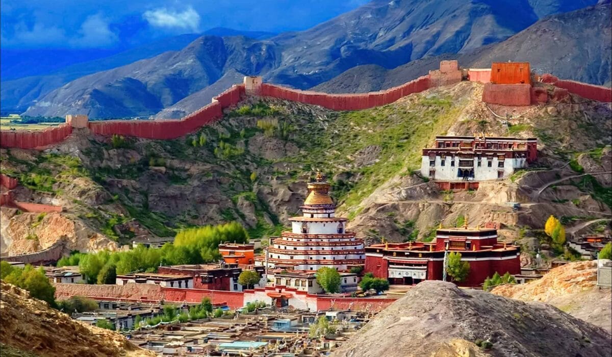 La città di Gyantse, Tibet.
