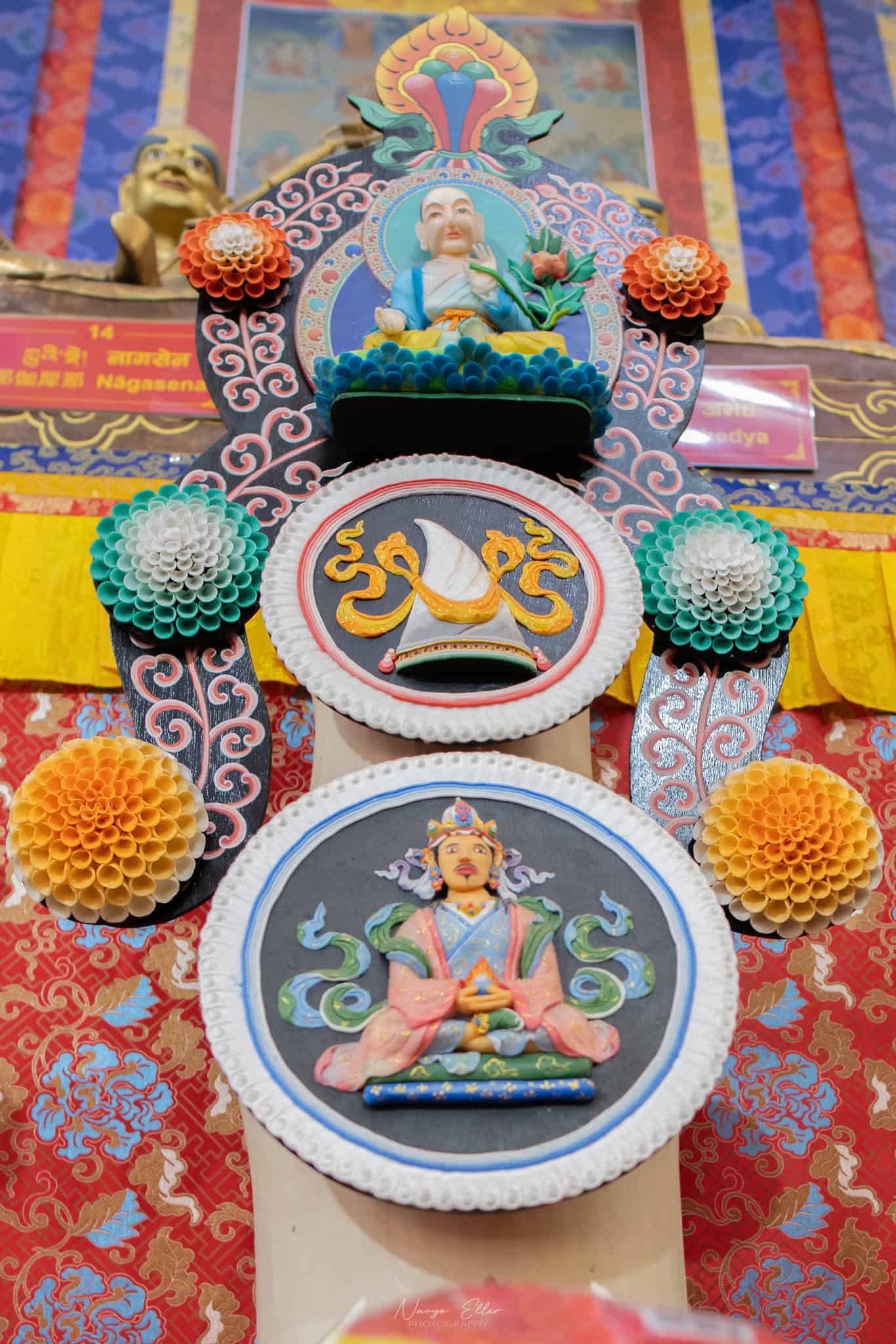 L'ornamento dei segni d'auspicio religioso.